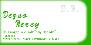 dezso nerey business card